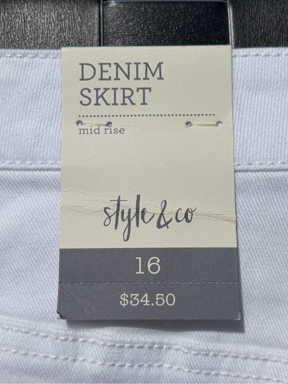 Style & Co. White Denim Skirt - Picture 3 of 3